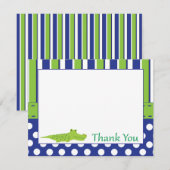 Alligator bedankje bedankkaart (Voorkant / Achterkant)