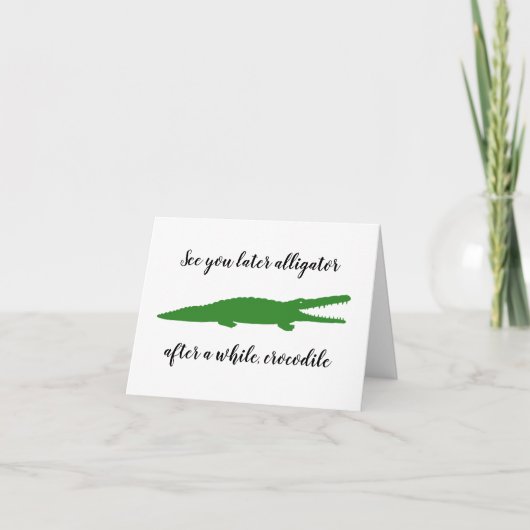 Alligator Bedankkaart (Voorkant)