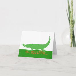 Alligator Bedankkaart Feestdagen Kaart