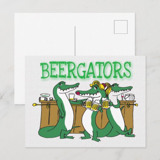 Alligator Beer Bar Briefkaart (Voorkant / Achterkant)