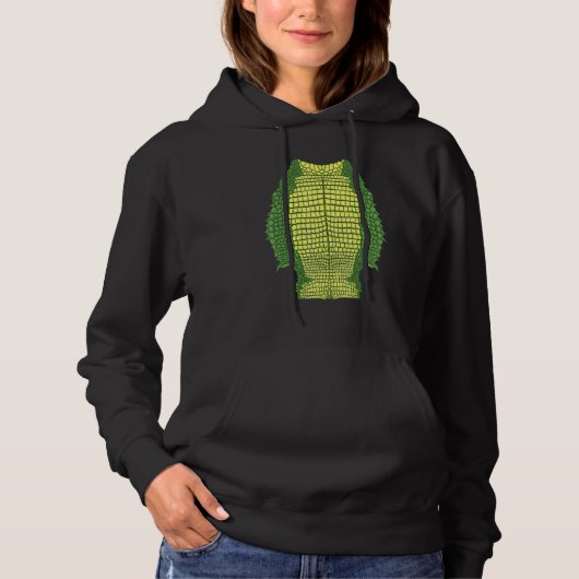Alligator Belly Crocodile Halloween Costume Hoodie (Voorkant)