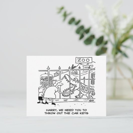 Alligator bij het Briefkaart van de dierentuin (Staand voorkant)