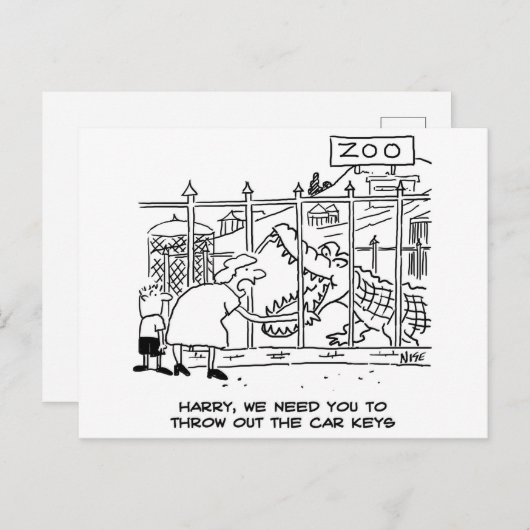 Alligator bij het Briefkaart van de dierentuin (Voorkant / Achterkant)