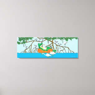 Alligator Binnenband Cruise Canvas Print