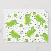 Alligator Birthday Invitation Crocodile Party Kaart (Achterkant)