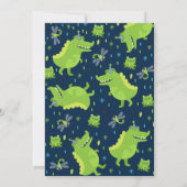 Alligator Birthday Invitation Crocodile Party Kaart (Achterkant)