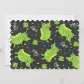 Alligator Birthday Invitation Crocodile Party Kaart (Achterkant)