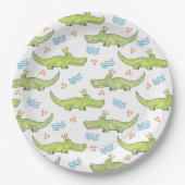 Alligator Birthday Paper Bord 9" (Voorkant)