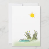 Alligator Birthday Party Invitation Kaart (Achterkant)