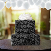 Alligator Black Faux Leather Cadeaupapier