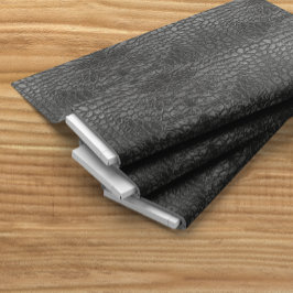 Alligator Black Faux Leather Stof