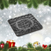 Alligator Black Faux Leather | Uw Logo Bier Onderzetter