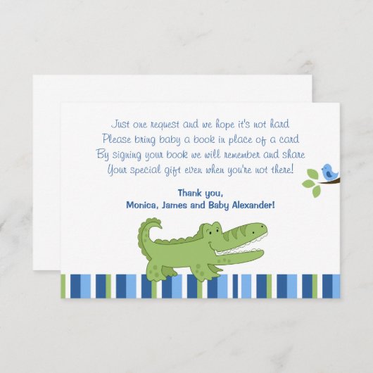 Alligator Blue/Green RSVP Enclosure Kaarten (Voorkant / Achterkant)