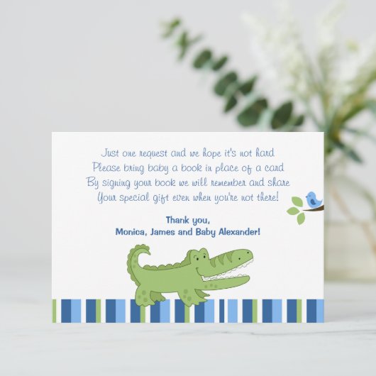 Alligator Blue/Green RSVP Enclosure Kaarten (Staand voorkant)