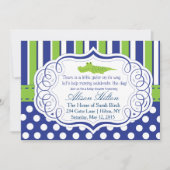 ALLIGATOR BOY BABY SHOWER UITNODIGEN KAART (Voorkant)
