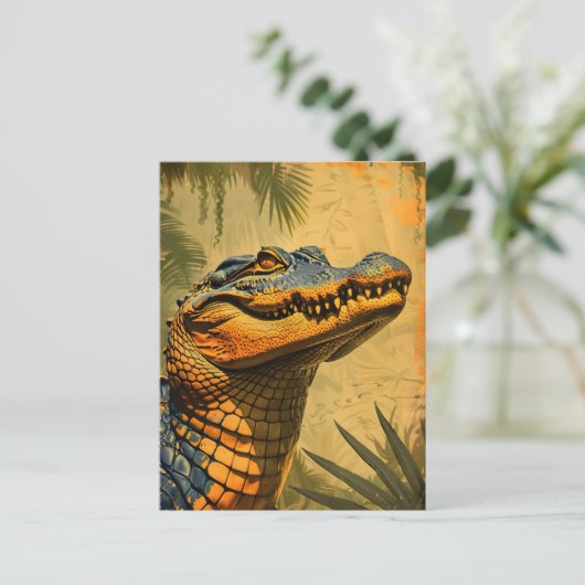  Alligator Briefkaart (Staand voorkant)