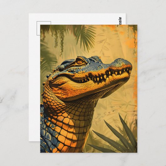  Alligator Briefkaart (Voorkant / Achterkant)