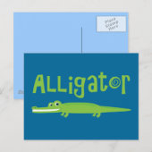Alligator Briefkaart (Voorkant / Achterkant)