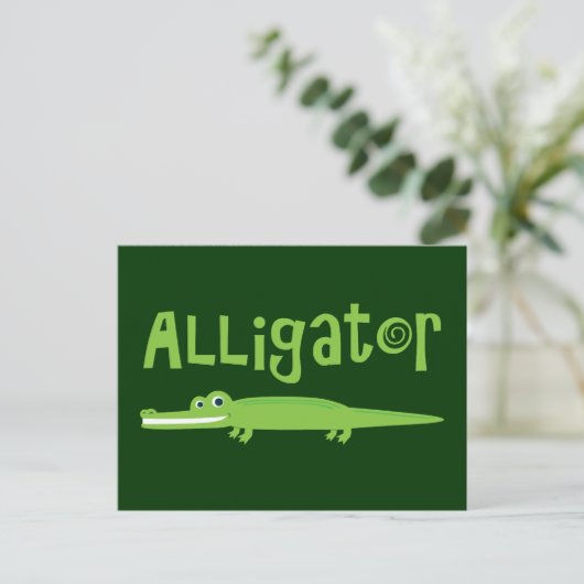 Alligator Briefkaart (Staand voorkant)