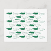 Alligator briefkaart groen (Voorkant)