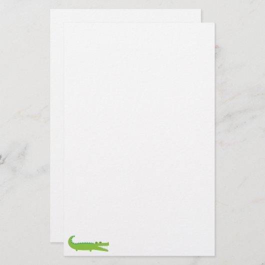 Alligator Briefpapier (Voorkant / Achterkant)