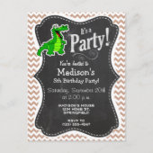 Alligator; Brown Chevron Uitnodiging Briefkaart (Voorkant)