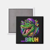Alligator Bruh Mardi Gras Costume Men Women Kids _ Magneet (Voorkant / Achterkant)