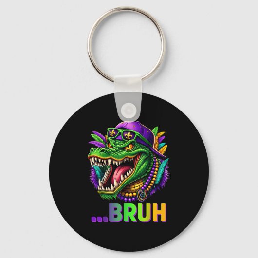 Alligator Bruh Mardi Gras Costume Men Women Kids  Sleutelhanger (Voorkant)