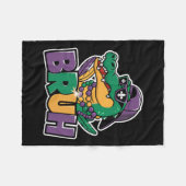 Alligator Bruh Mardi Gras Kostuum Carnaval Tiener Fleece Deken (Voorkant (Horizontaal))