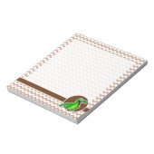 Alligator; bruine Chevron Notitieblok (Linkerzijde)