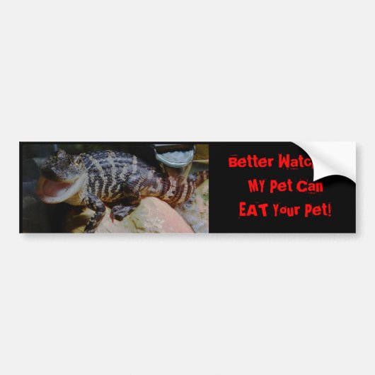 Alligator Bumpersticker (Voorkant)
