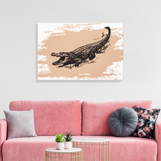  Alligator Canvas Afdruk (Insitu (Woonkamer))