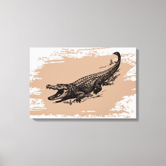  Alligator Canvas Afdruk (Voorkant)