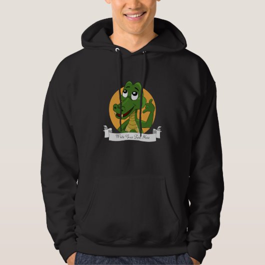 Alligator-cartoon Hoodie (Voorkant)