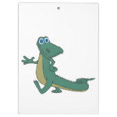Alligator-cartoon Klembord (Achterkant)
