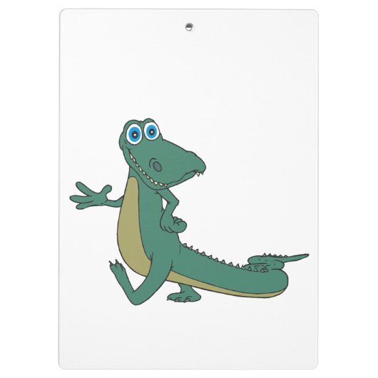 Alligator-cartoon Klembord (Achterkant)
