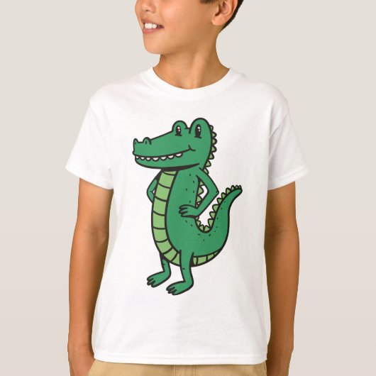 Alligator Character Cartoon T-shirt (Voorkant)