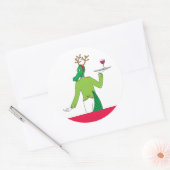 Alligator Cheer Ronde Sticker (Envelop)