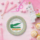 Alligator Chomp, Chevron verjaardagsfeestje Papieren Bordje (Feest)