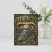 Alligator Cipress Moeras POPCUT Briefkaart (Staand voorkant)