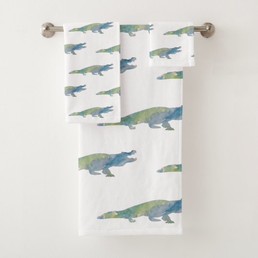 Alligator Coastal Beach Badhanddoek Set Bad Handdoek (Insitu)