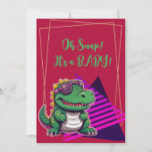 Alligator Cool Kawaii Retro Vibe Kaart (Achterkant)