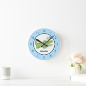 Alligator Crocodile Blue Bird Cute Oerwoud Nursery Ronde Klok (Huis)