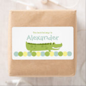 Alligator Crocodile Bookplate Label - Book Plate (Insitu)