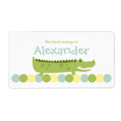 Alligator Crocodile Bookplate Label - Book Plate (Voorkant)