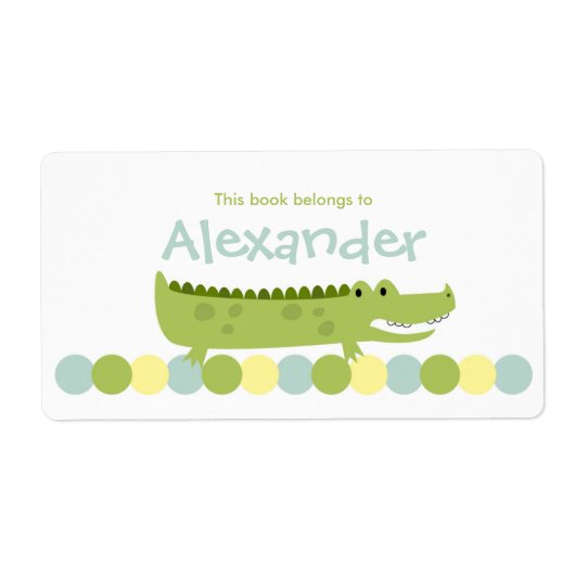 Alligator Crocodile Bookplate Label - Book Plate (Voorkant)