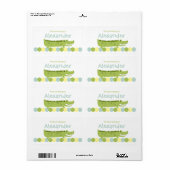 Alligator Crocodile Bookplate Label - Book Plate (Full Sheet)