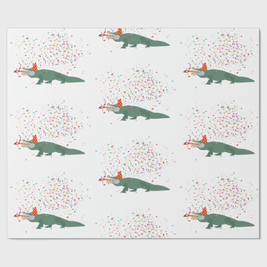 Alligator Crocodile - Dieren met partij Cadeaupapier (Vlak)
