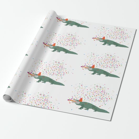 Alligator Crocodile - Dieren met partij Cadeaupapier (Uitgerold)
