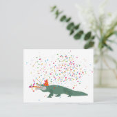 Alligator Crocodile - Dieren met partij Feestdagenkaart (Staand voorkant)
